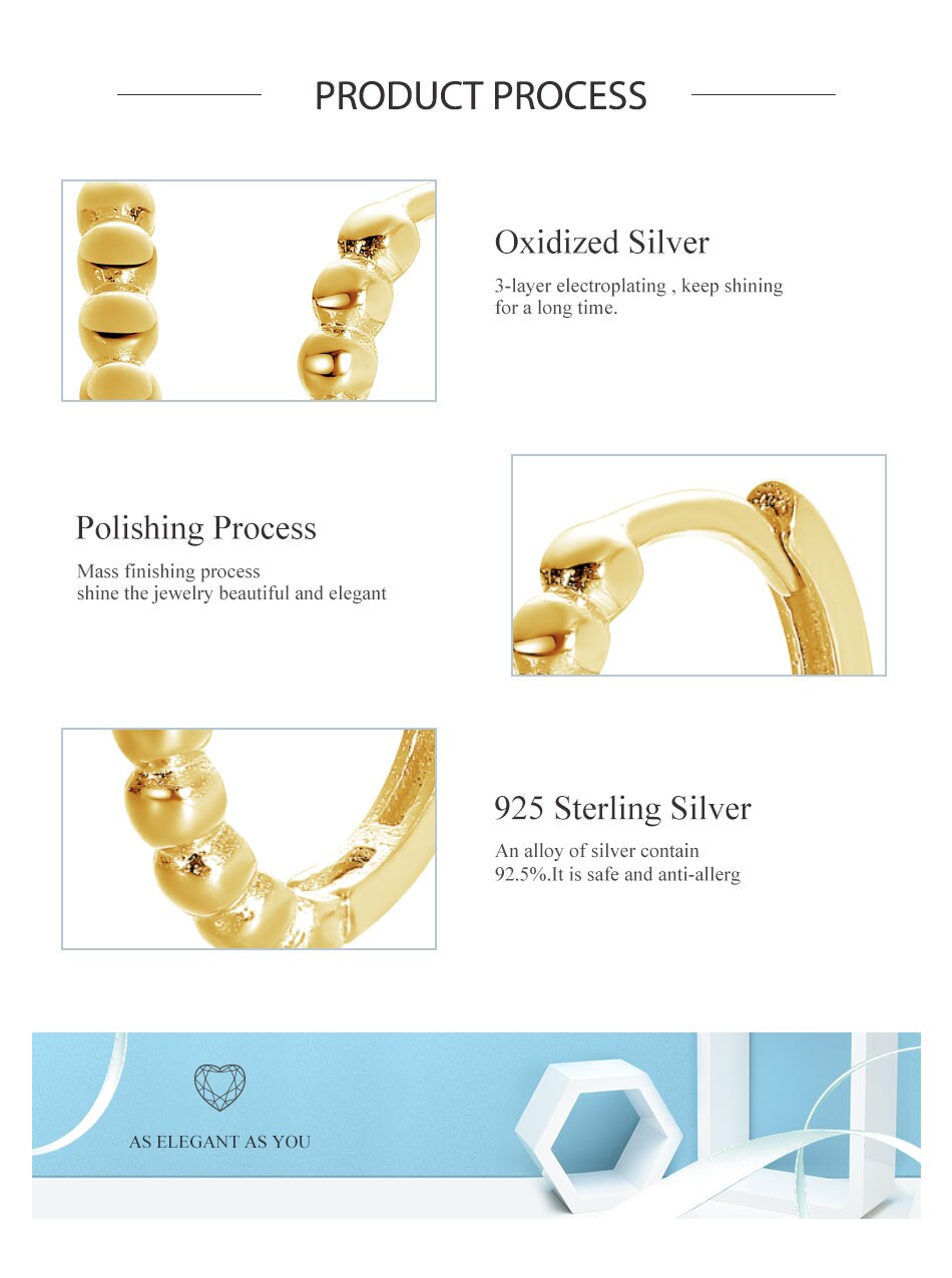 Victoriasvogue 925 Sterling Silver Beaded Hoop Earrings with 18K Gold Plated Stackable Earrings for Women Engagement Christmas Jewelry Victoriasvogue 925 Sterling Silver Beaded Hoop Earrings with 18K Gold Plated Stackable Earrings for Women Engagement Christmas Jewelry