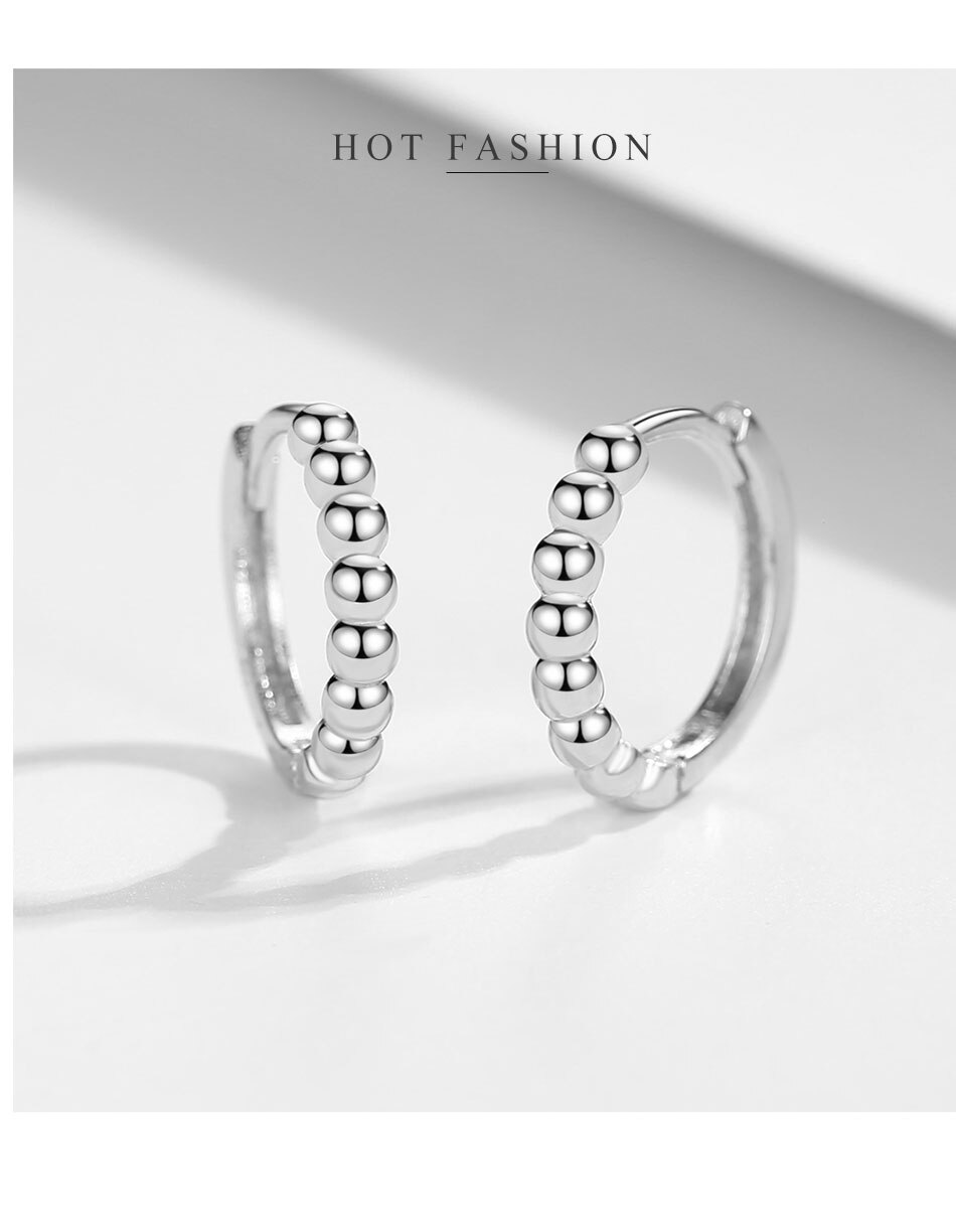 Victoriasvogue 925 Sterling Silver Beaded Hoop Earrings with 18K Gold Plated Stackable Earrings for Women Engagement Christmas Jewelry Victoriasvogue 925 Sterling Silver Beaded Hoop Earrings with 18K Gold Plated Stackable Earrings for Women Engagement Christmas Jewelry