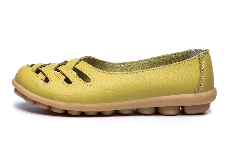 Victoria's Vogue Genuine Leather Summer Women Flats Shoes 2021 Casual Shoes Breathable Ladies Loafers party Platform Women's Footwear