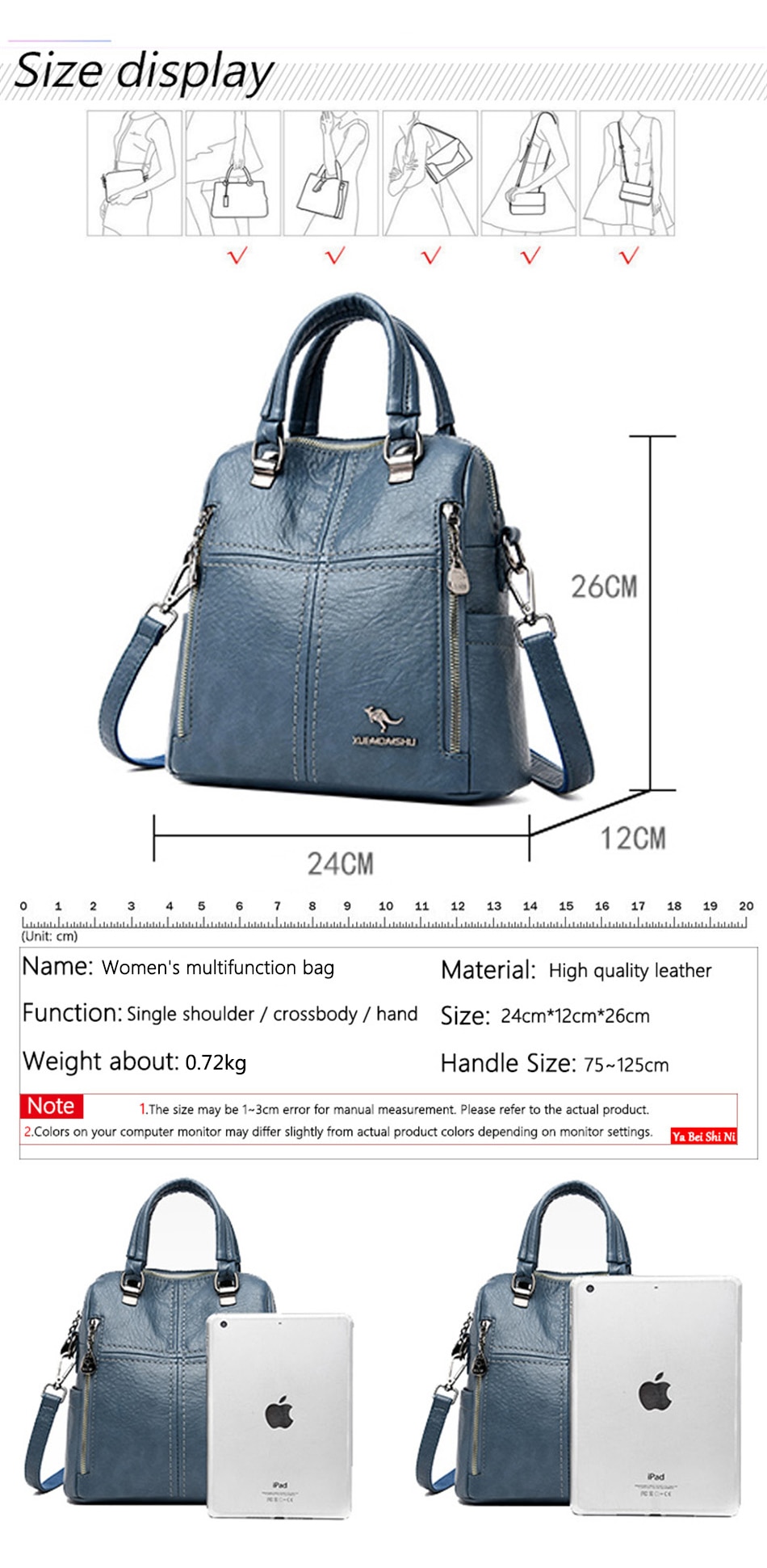 Victoria's Vogue 2021 New High Quality Leather Backpack Women Shoulder Bags Multifunction Travel Backpack School Bags for Girls Bagpack mochila