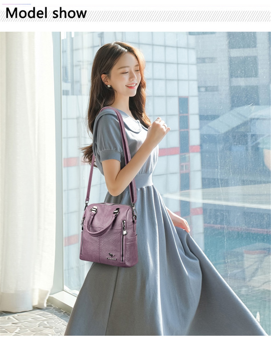 Victoria's Vogue 2021 New High Quality Leather Backpack Women Shoulder Bags Multifunction Travel Backpack School Bags for Girls Bagpack mochila