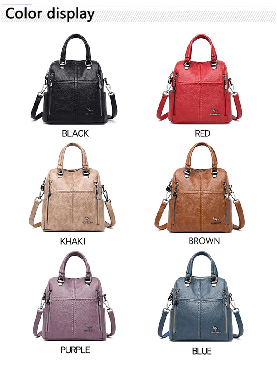 Victoria's Vogue 2021 New High Quality Leather Backpack Women Shoulder ...
