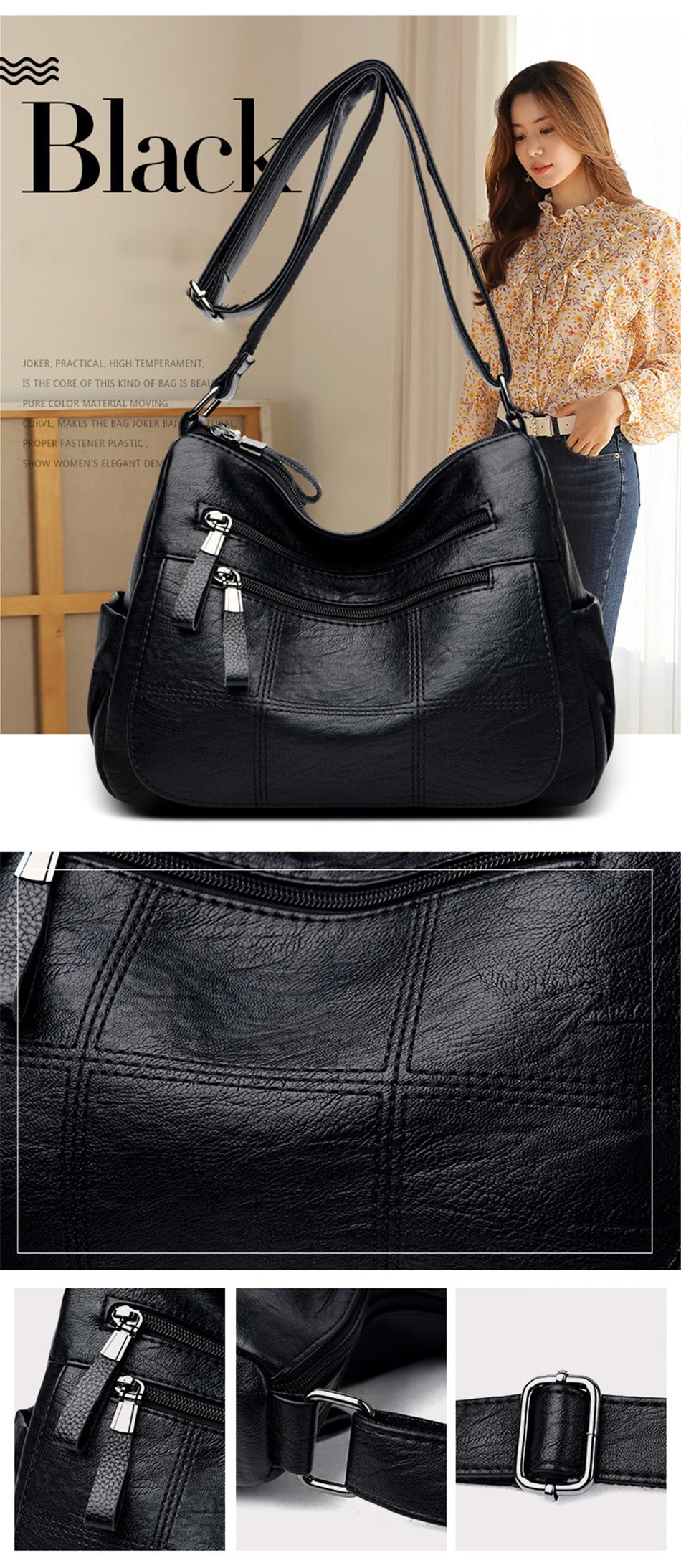 Victoria's Vogue High Quality Leather Luxury Handbags Women Bags Designer Shoulder Crossbody Bags for Women 2021 New Bolsa Feminina Sac A Main