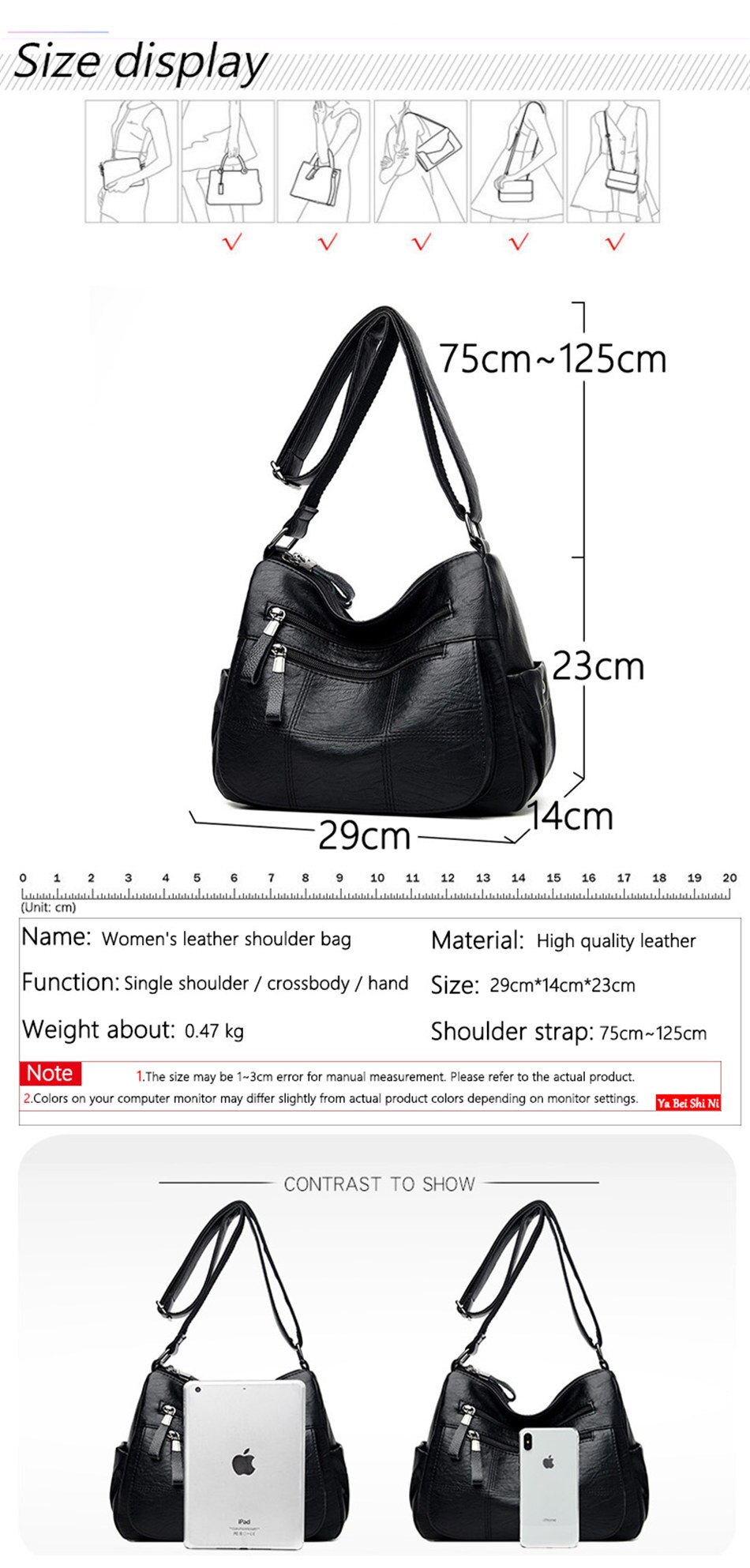 Victoria's Vogue High Quality Leather Luxury Handbags Women Bags Designer Shoulder Crossbody Bags for Women 2021 New Bolsa Feminina Sac A Main