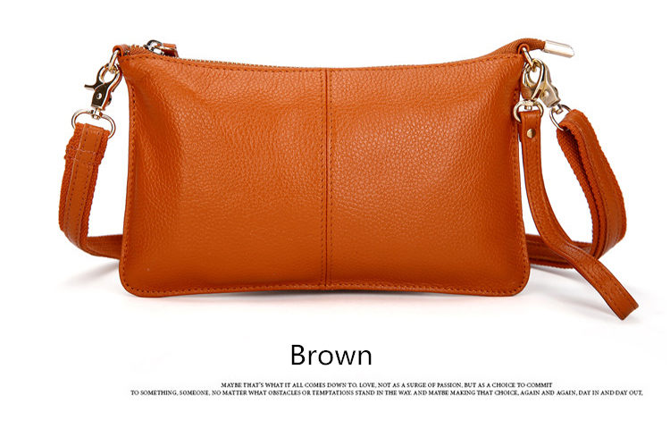 Victoria's Vogue Women Genuine Leather Day Clutches Candy Color Bags Women's Fashion Crossbody Bags Small Clutch Bags