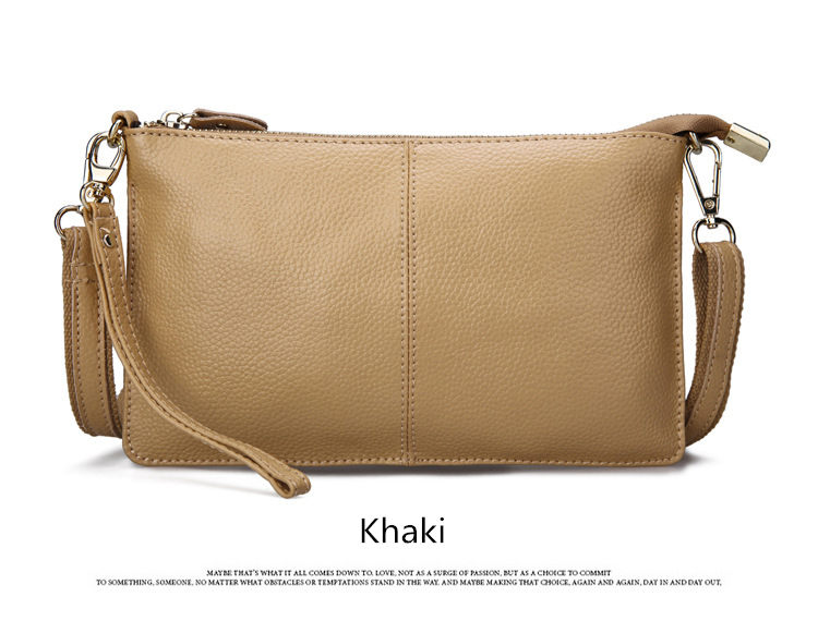 Victoria's Vogue Women Genuine Leather Day Clutches Candy Color Bags Women's Fashion Crossbody Bags Small Clutch Bags