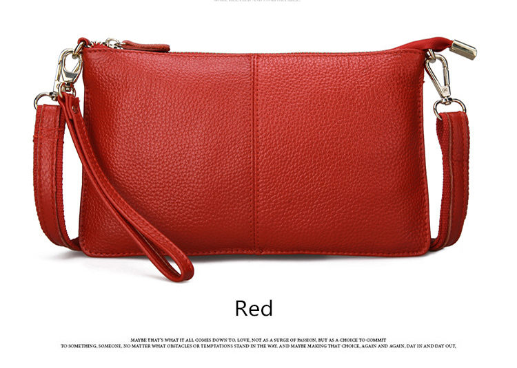 Victoria's Vogue Women Genuine Leather Day Clutches Candy Color Bags Women's Fashion Crossbody Bags Small Clutch Bags