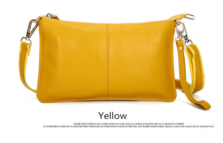 Victoria's Vogue Women Genuine Leather Day Clutches Candy Color Bags Women's Fashion Crossbody Bags Small Clutch Bags