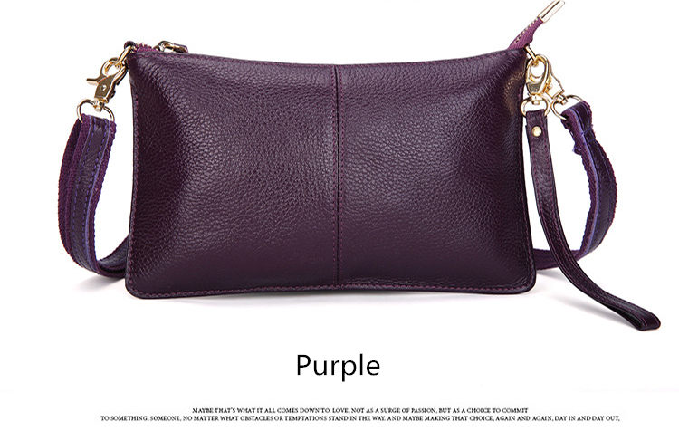 Victoria's Vogue Women Genuine Leather Day Clutches Candy Color Bags Women's Fashion Crossbody Bags Small Clutch Bags