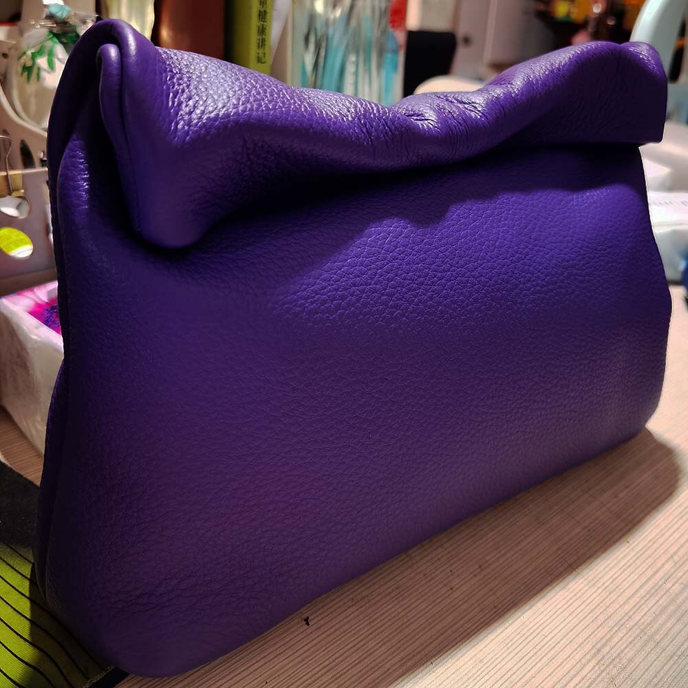 Victoria's Vogue New Euro Design Crimping Handbags Hot Office Mobile Phone Pockets Women's Handbag High Quality Portable Genuine Leather Handbags