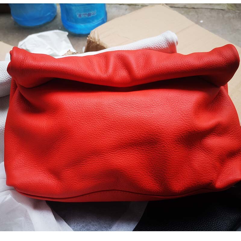 Victoria's Vogue New Euro Design Crimping Handbags Hot Office Mobile Phone Pockets Women's Handbag High Quality Portable Genuine Leather Handbags