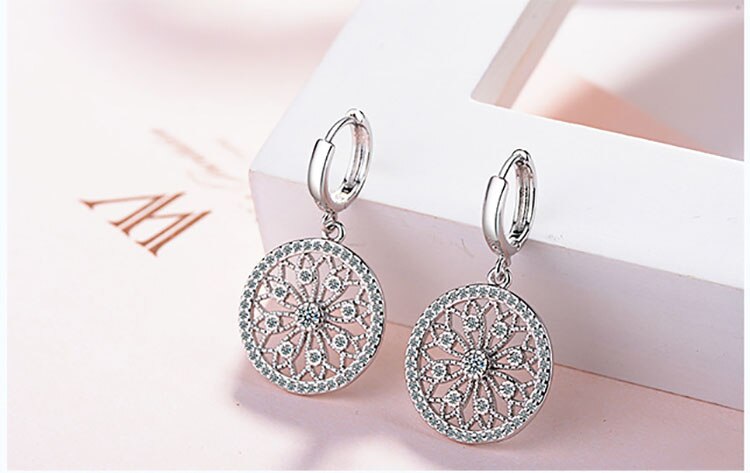 Victoria's Vogue Prevent Allergy 925 Sterling Silver Creative Pendant Earrings for Women Couples Bohemian Terndy Earring Party Jewelry