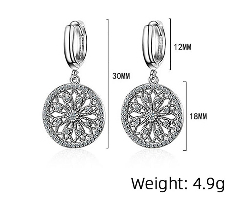 Victoria's Vogue Prevent Allergy 925 Sterling Silver Creative Pendant Earrings for Women Couples Bohemian Terndy Earring Party Jewelry