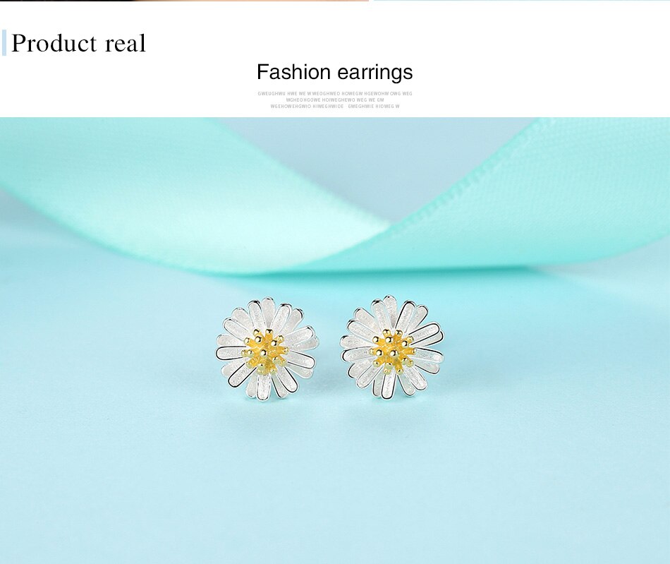 Victoriasvogue 100% 925 Sterling Silver Chrysanthemum Daisy Flower Small Stud Earrings For Women Fashion Gold Earrings Silver Jewelry Victoriasvogue 100% 925 Sterling Silver Chrysanthemum Daisy Flower Small Stud Earrings For Women Fashion Gold Earrings Silver Jewelry