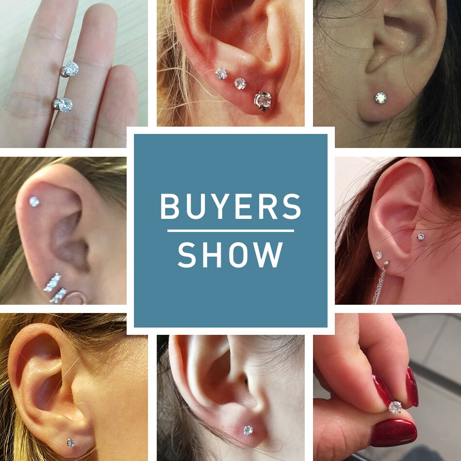 Victoriasvogue 925 Sterling Silver Simple Stud Earrings Crystal Cubic Zirconia Round Ball Geometric Earrings Women Wedding Jewelry Victoriasvogue 925 Sterling Silver Simple Stud Earrings Crystal Cubic Zirconia Round Ball Geometric Earrings Women Wedding Jewelry