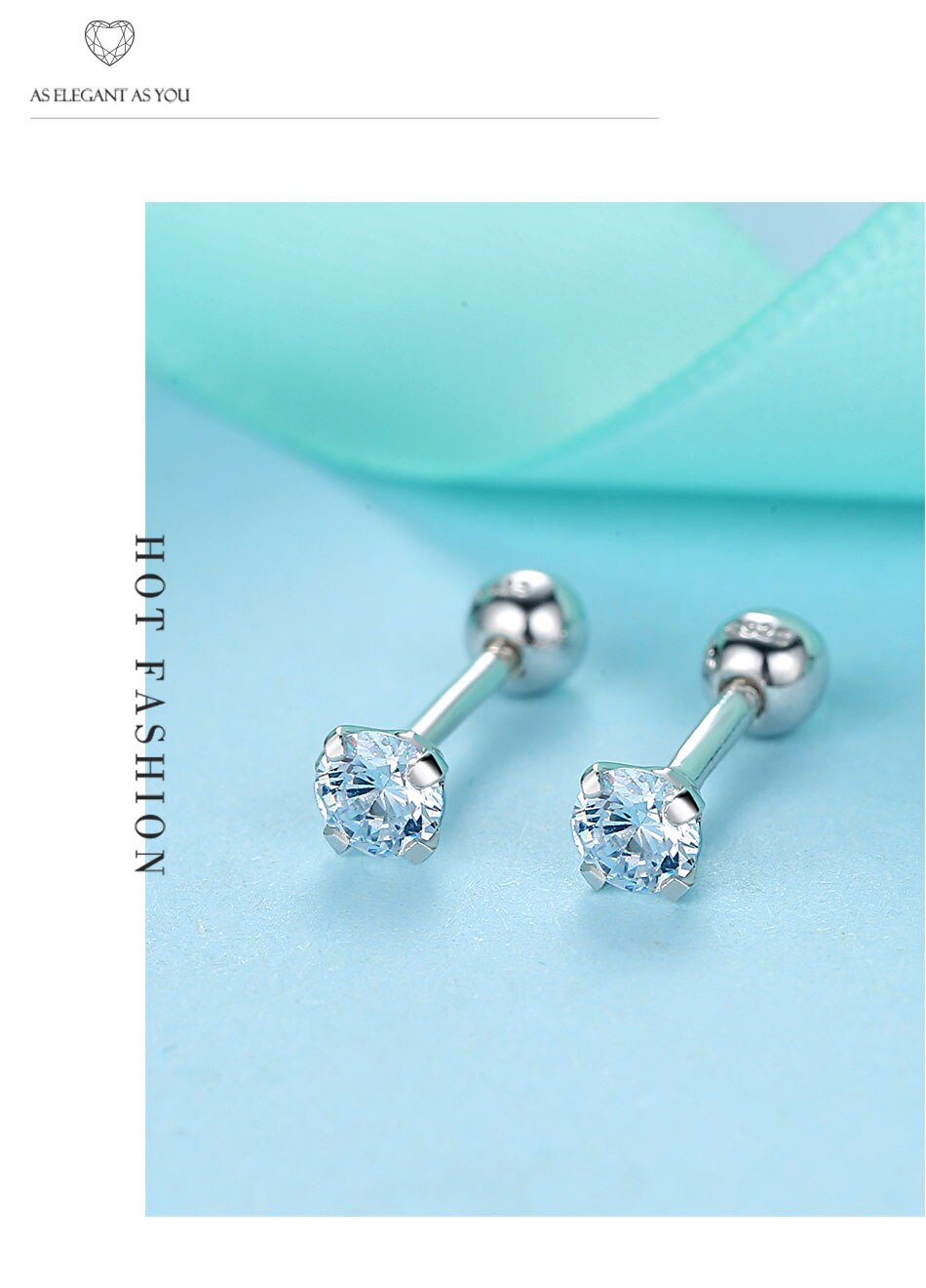Victoriasvogue 925 Sterling Silver Simple Stud Earrings Crystal Cubic Zirconia Round Ball Geometric Earrings Women Wedding Jewelry Victoriasvogue 925 Sterling Silver Simple Stud Earrings Crystal Cubic Zirconia Round Ball Geometric Earrings Women Wedding Jewelry