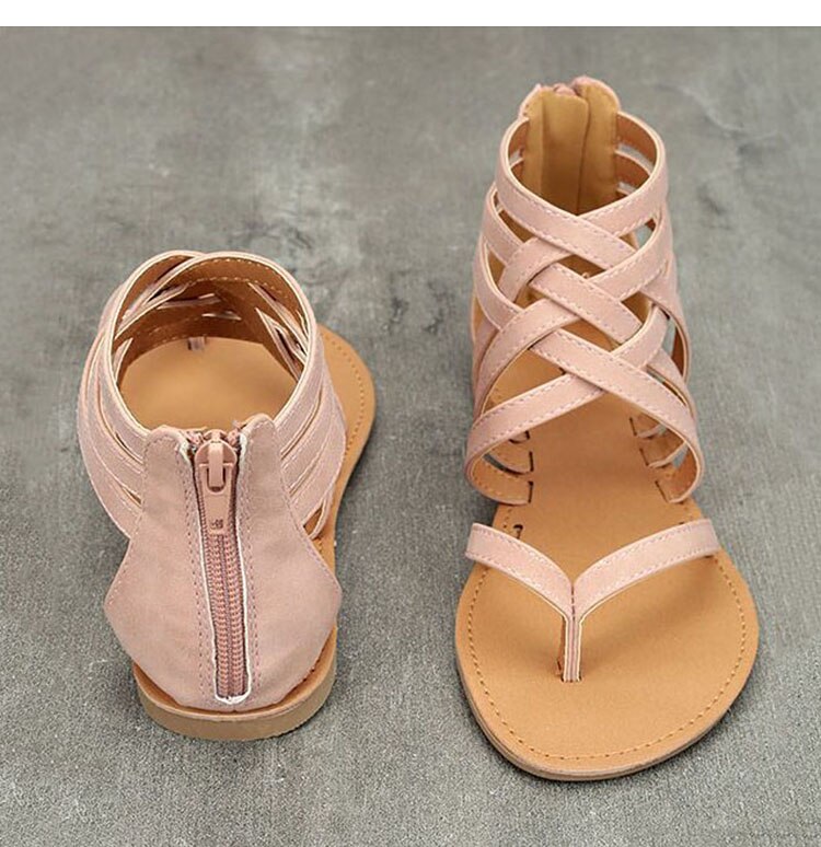 Victoria's Vogue Women Sandals Fashion Gladiator Sandals For Beach Summer Shoes Female Rome Style Flat Sandals Plus Size Casual Sandalias Mujer