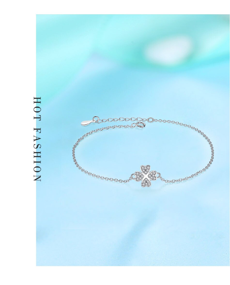 Victoriasvogue Solid 925 Sterling Silver Blue Lucky Eye Love Heart Clover Charm Bracelet Link Chain Bracelet for Women Wedding Jewelry Victoriasvogue Solid 925 Sterling Silver Blue Lucky Eye Love Heart Clover Charm Bracelet Link Chain Bracelet for Women Wedding Jewelry