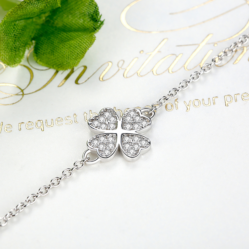 Victoriasvogue Solid 925 Sterling Silver Blue Lucky Eye Love Heart Clover Charm Bracelet Link Chain Bracelet for Women Wedding Jewelry Victoriasvogue Solid 925 Sterling Silver Blue Lucky Eye Love Heart Clover Charm Bracelet Link Chain Bracelet for Women Wedding Jewelry