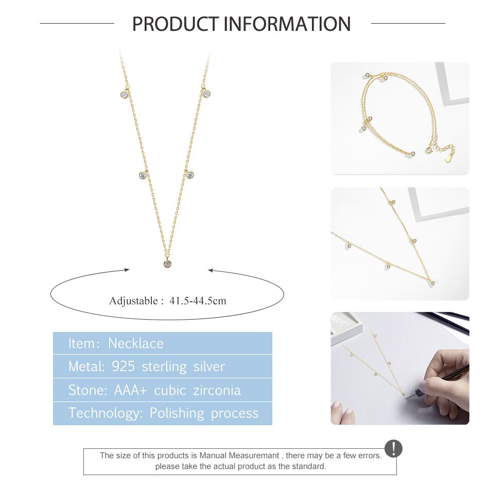 ELESHE Sparkling Crystal CZ Choker Necklace 925 Sterling Silver Gold Plated Chain Necklace for Women 2020 New Trendy Jewelry ELESHE Sparkling Crystal CZ Choker Necklace 925 Sterling Silver Gold Plated Chain Necklace for Women 2020 New Trendy Jewelry