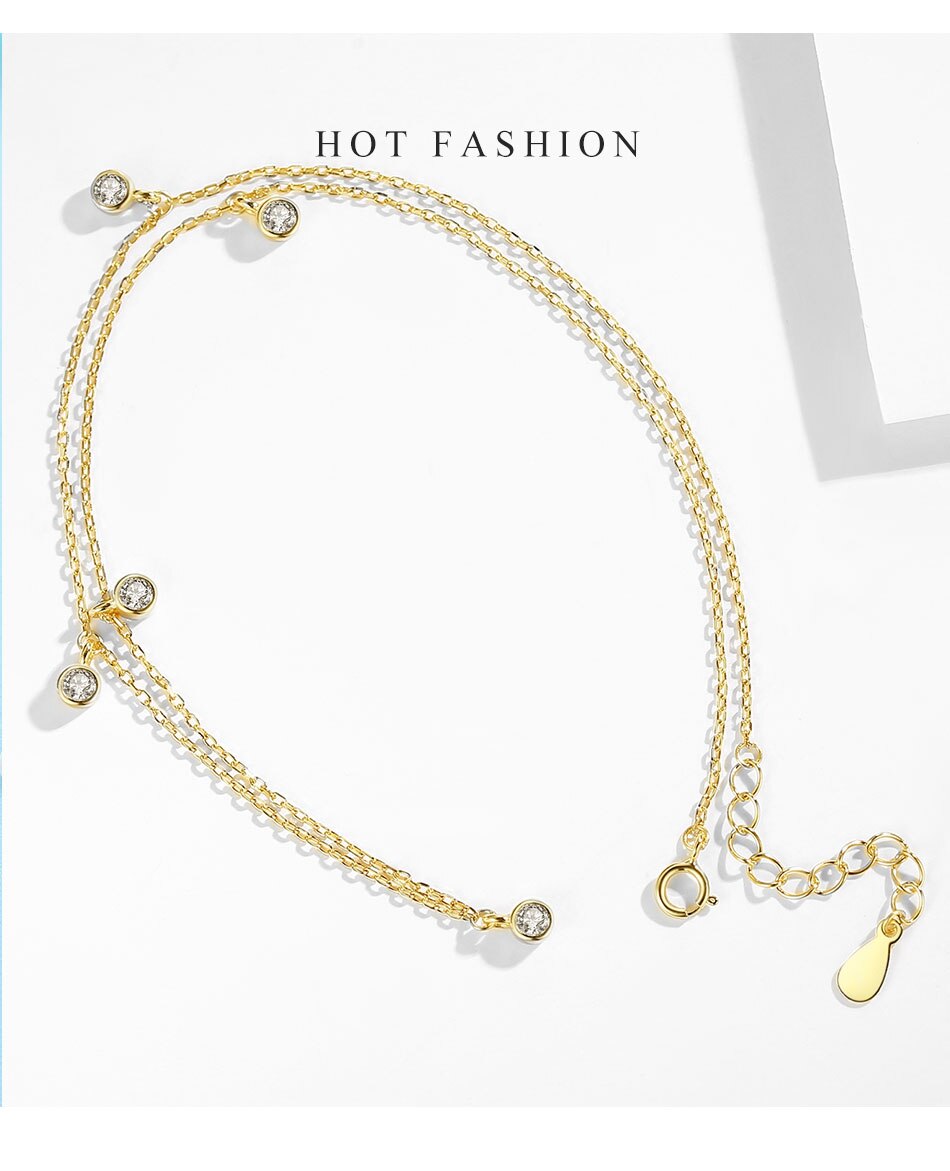 ELESHE Sparkling Crystal CZ Choker Necklace 925 Sterling Silver Gold Plated Chain Necklace for Women 2020 New Trendy Jewelry ELESHE Sparkling Crystal CZ Choker Necklace 925 Sterling Silver Gold Plated Chain Necklace for Women 2020 New Trendy Jewelry