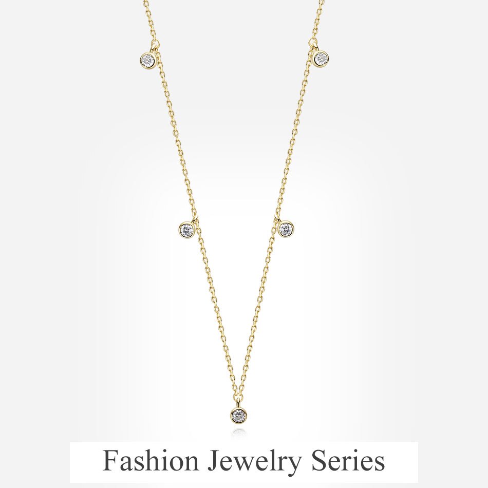 ELESHE Sparkling Crystal CZ Choker Necklace 925 Sterling Silver Gold Plated Chain Necklace for Women 2020 New Trendy Jewelry ELESHE Sparkling Crystal CZ Choker Necklace 925 Sterling Silver Gold Plated Chain Necklace for Women 2020 New Trendy Jewelry