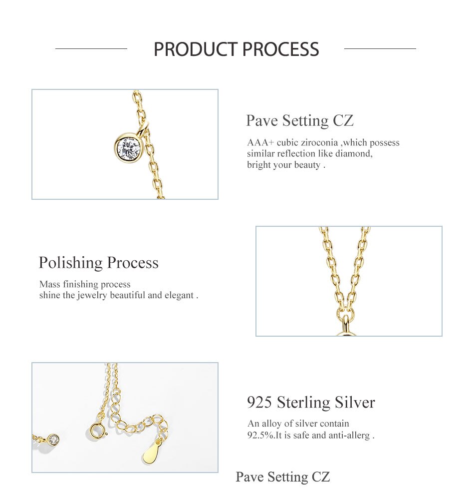 ELESHE Sparkling Crystal CZ Choker Necklace 925 Sterling Silver Gold Plated Chain Necklace for Women 2020 New Trendy Jewelry ELESHE Sparkling Crystal CZ Choker Necklace 925 Sterling Silver Gold Plated Chain Necklace for Women 2020 New Trendy Jewelry