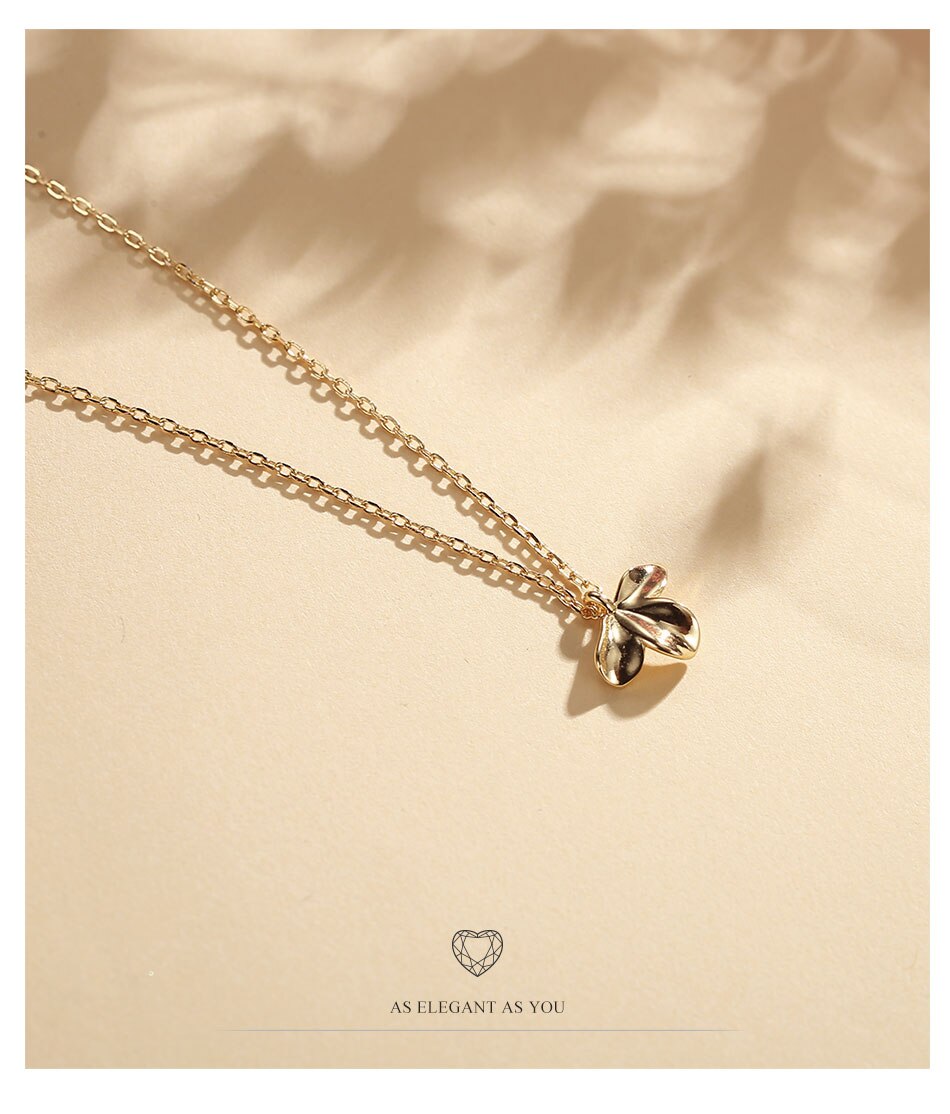 Victoriasvogue Spring Flower 925 Sterling Silver Chain Necklaces with 18K Gold Plated Jasmine Pendant Necklace for Women Simple Jewelry