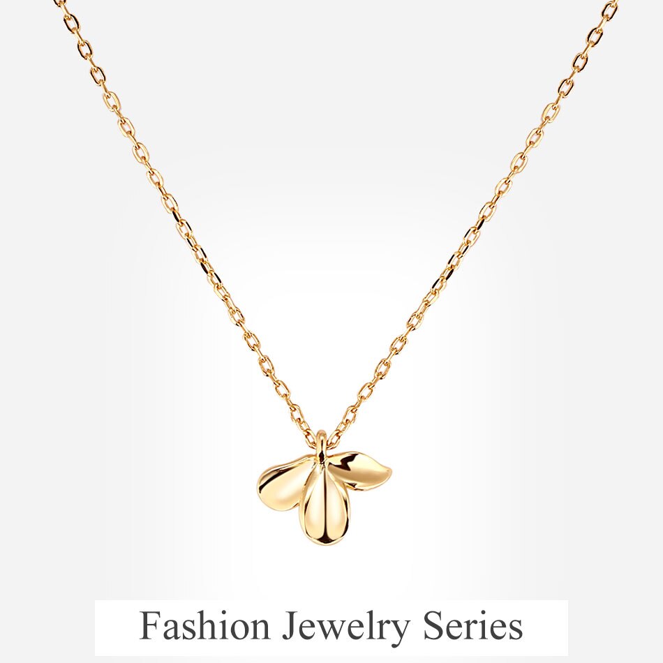 Victoriasvogue Spring Flower 925 Sterling Silver Chain Necklaces with 18K Gold Plated Jasmine Pendant Necklace for Women Simple Jewelry