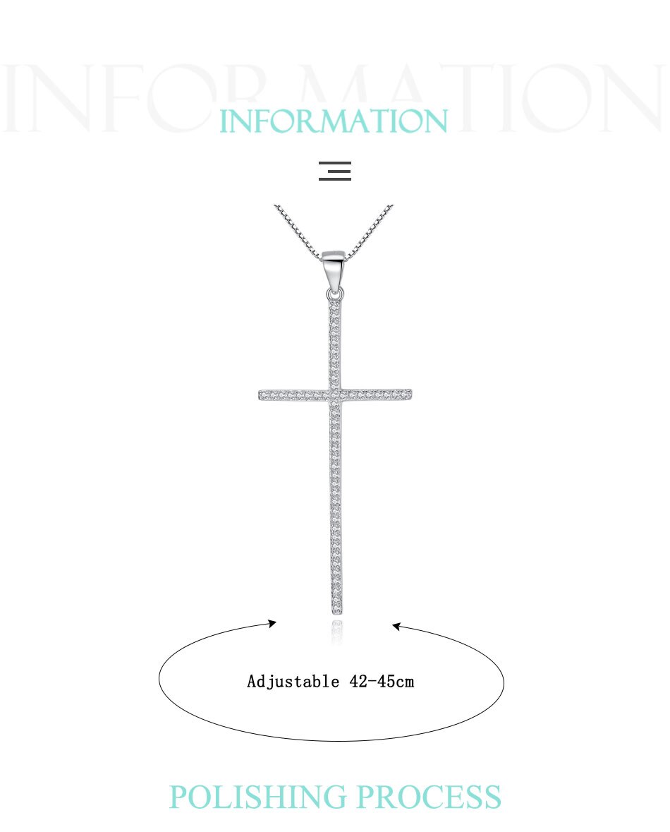 Victoriasvogue Authentic 100% 925 Sterling Silver Austrian Crystal Cross Necklaces Pendant Jewelry Fashion Women Statement Necklace 2019 Victoriasvogue Authentic 100% 925 Sterling Silver Austrian Crystal Cross Necklaces Pendant Jewelry Fashion Women Statement Necklace 2019