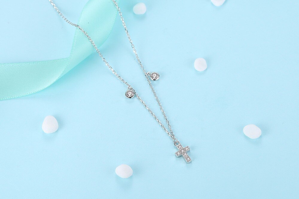 Victoriasvogue Authentic 100% 925 Sterling Silver Austrian Crystal Cross Necklaces Pendant Jewelry Fashion Women Statement Necklace 2019 Victoriasvogue Authentic 100% 925 Sterling Silver Austrian Crystal Cross Necklaces Pendant Jewelry Fashion Women Statement Necklace 2019