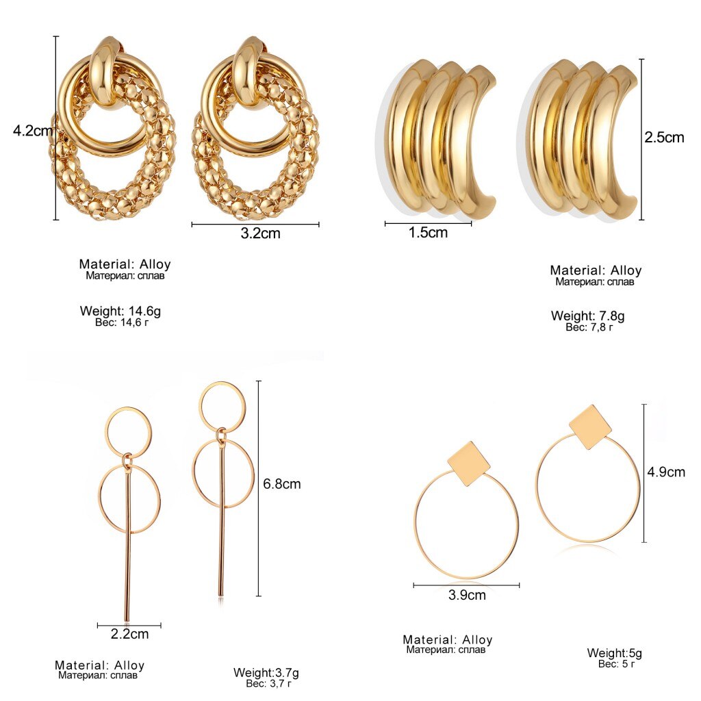 Victoriasvogue Fashion Vintage Earrings For Women Big Geometric Statement Gold Metal Drop Earrings 2020 Trendy Earings Jewelry Accessories Victoriasvogue Fashion Vintage Earrings For Women Big Geometric Statement Gold Metal Drop Earrings 2020 Trendy Earings Jewelry Accessories