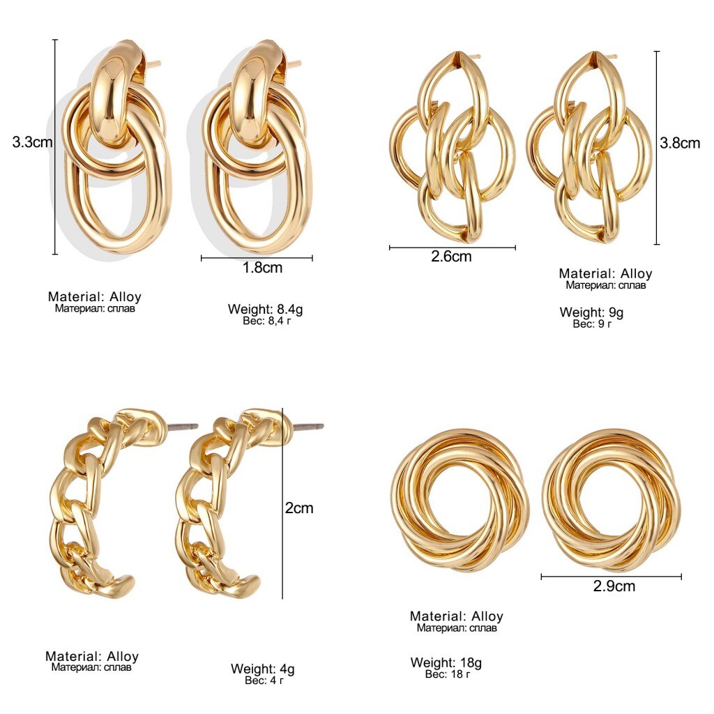 Victoriasvogue Fashion Vintage Earrings For Women Big Geometric Statement Gold Metal Drop Earrings 2020 Trendy Earings Jewelry Accessories Victoriasvogue Fashion Vintage Earrings For Women Big Geometric Statement Gold Metal Drop Earrings 2020 Trendy Earings Jewelry Accessories
