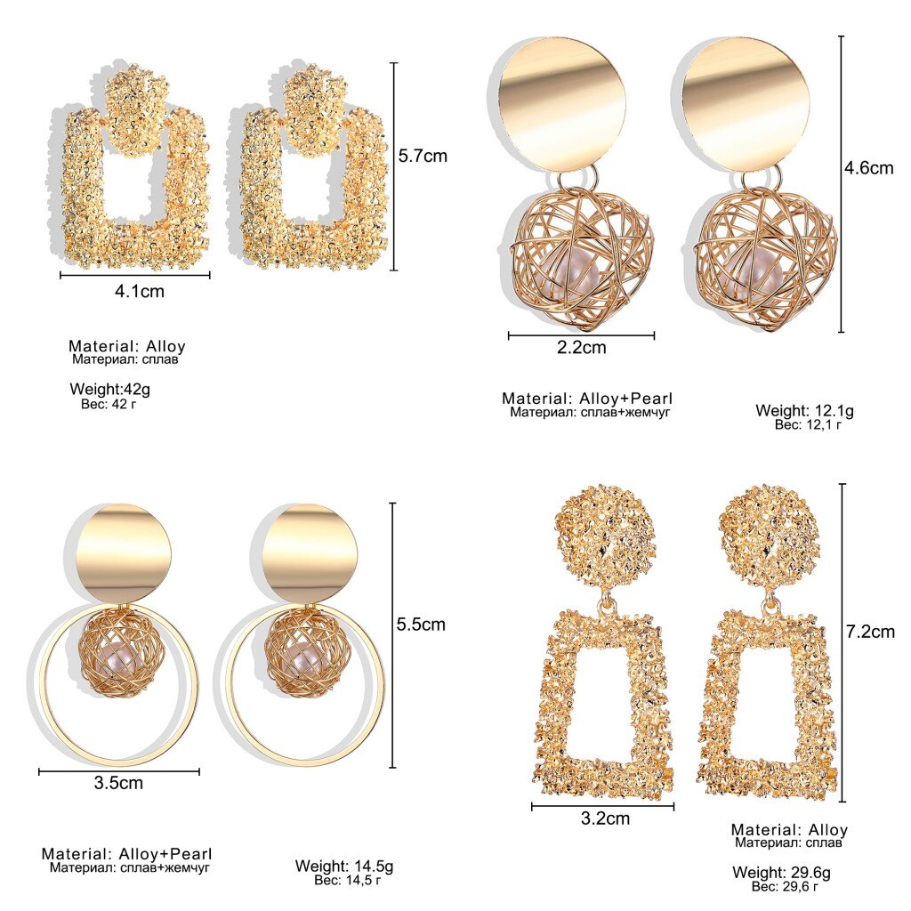 Victoriasvogue Fashion Vintage Earrings For Women Big Geometric Statement Gold Metal Drop Earrings 2020 Trendy Earings Jewelry Accessories Victoriasvogue Fashion Vintage Earrings For Women Big Geometric Statement Gold Metal Drop Earrings 2020 Trendy Earings Jewelry Accessories