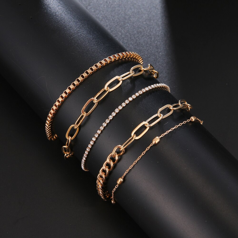victoriasvogue Vintage Chain Bracelet For Women Men Korean Female Bangles Bracelet 2021 Charms Fashion Jewelry Gift