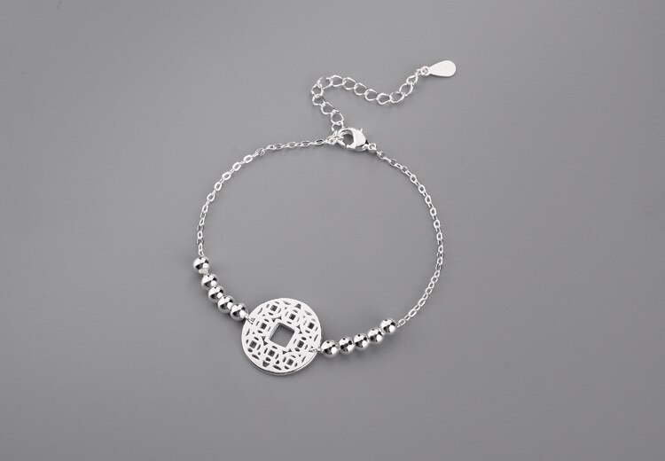 Victoria's Vogue Creative Classic Exquisite Fashion 925 Sterling Silver Jewelry Female Coin Bead Ball Temperament Gift Bracelets