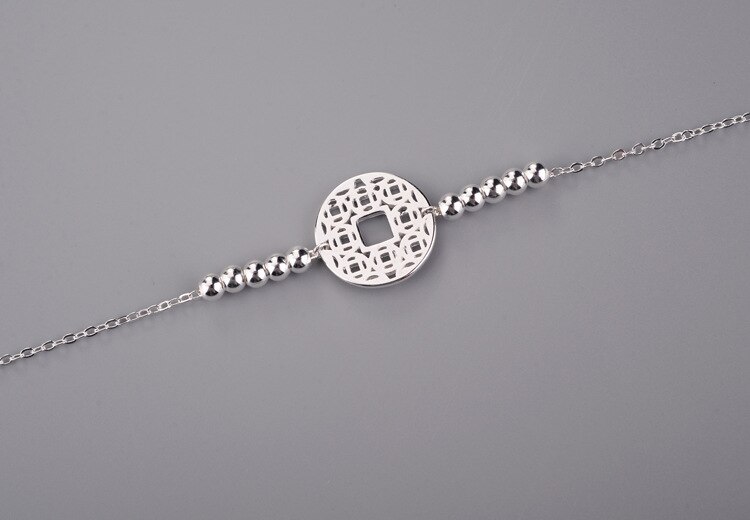 Victoria's Vogue Creative Classic Exquisite Fashion 925 Sterling Silver Jewelry Female Coin Bead Ball Temperament Gift Bracelets
