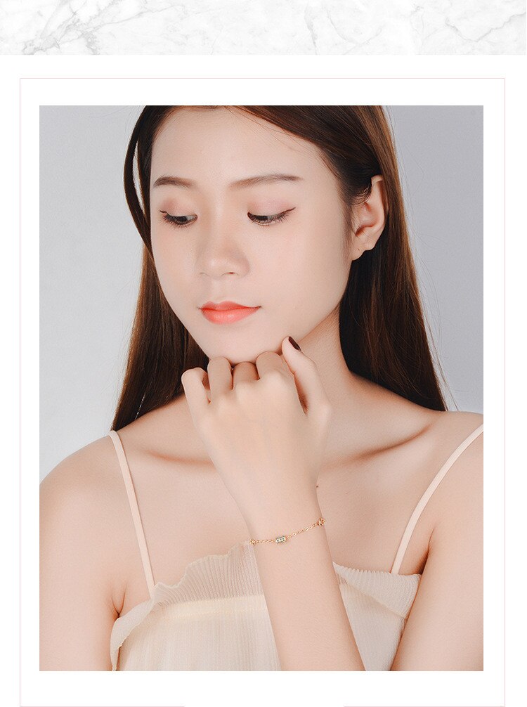 Victoria's Vogue Beautiful New Fashion Fresh Transfer Beads 925 Sterling Silver Jewelry Cylindrical Personality Crystal Round Bracelets