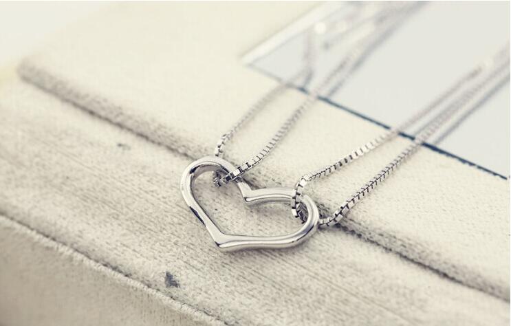 Victoria's Vogue Lovely And Simple 925 Sterling Silver Jewelry Heart-shaped Temperament Female Anti-allergic Female Bracelet