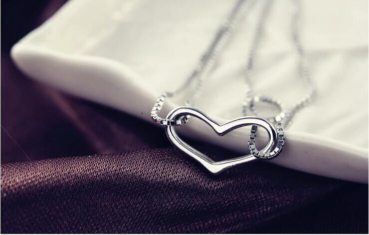 Victoria's Vogue Lovely And Simple 925 Sterling Silver Jewelry Heart-shaped Temperament Female Anti-allergic Female Bracelet