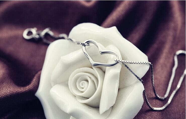 Victoria's Vogue Lovely And Simple 925 Sterling Silver Jewelry Heart-shaped Temperament Female Anti-allergic Female Bracelet