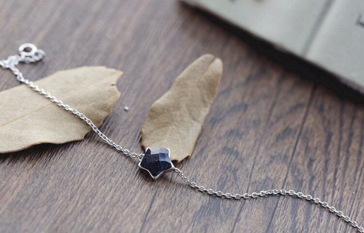 Victoria's Vogue New Fashion Beautiful Five-pointed Star 925 Sterling Silver Jewelry Simple And Delicate Crystal Birthday Gift Bracelets