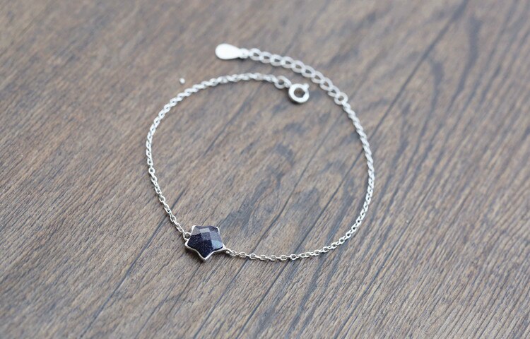 Victoria's Vogue New Fashion Beautiful Five-pointed Star 925 Sterling Silver Jewelry Simple And Delicate Crystal Birthday Gift Bracelets