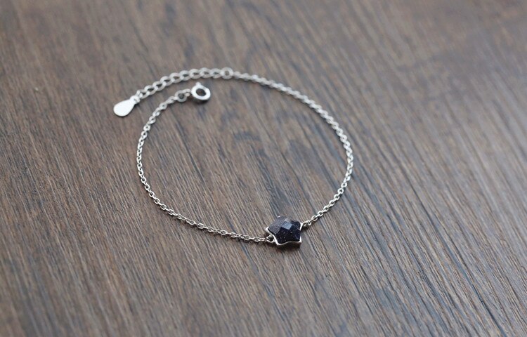 Victoria's Vogue New Fashion Beautiful Five-pointed Star 925 Sterling Silver Jewelry Simple And Delicate Crystal Birthday Gift Bracelets