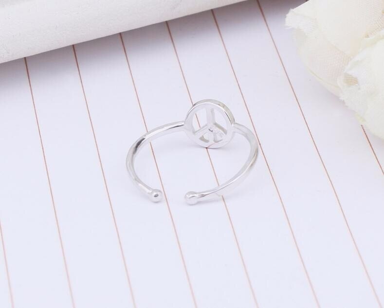 Victoria's Vogue Anti-allergy Simple Aircraft Hollow Peace Personality Popular Beautiful 925 Sterling Silver Jewelry Opening Rings Victoria's Vogue Anti-allergy Simple Aircraft Hollow Peace Personality Popular Beautiful 925 Sterling Silver Jewelry Opening Rings