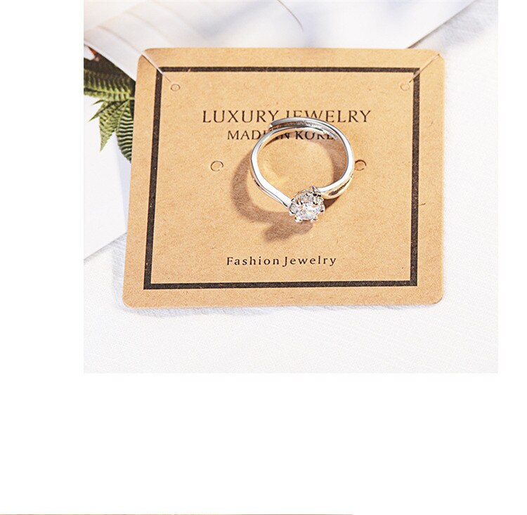 Victoria's Vogue New European Style Creative Temperament Fashion Flower 925 Sterling Silver Jewelry Snowflake Flower Crystal Opening Rings Victoria's Vogue New European Style Creative Temperament Fashion Flower 925 Sterling Silver Jewelry Snowflake Flower Crystal Opening Rings