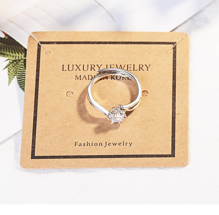 Victoria's Vogue New European Style Creative Temperament Fashion Flower 925 Sterling Silver Jewelry Snowflake Flower Crystal Opening Rings Victoria's Vogue New European Style Creative Temperament Fashion Flower 925 Sterling Silver Jewelry Snowflake Flower Crystal Opening Rings