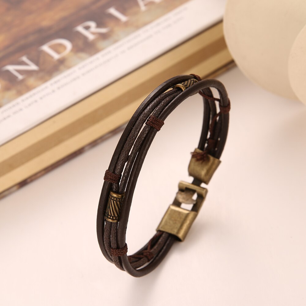 Victoriasvogue Punk Dragon Leather Charms Bracelet Beads Bracelets For Women Men Accessoires Snap Button Jewelry Bangles Boyfriend Gift