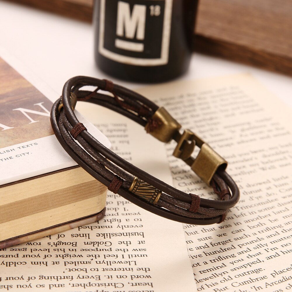 Victoriasvogue Punk Dragon Leather Charms Bracelet Beads Bracelets For Women Men Accessoires Snap Button Jewelry Bangles Boyfriend Gift