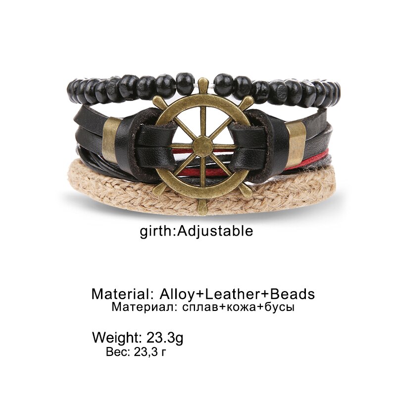 Victoriasvogue Punk Dragon Leather Charms Bracelet Beads Bracelets For Women Men Accessoires Snap Button Jewelry Bangles Boyfriend Gift